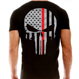 Thin Red Line Men's Punisher T Shirt - BackYourHero