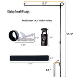 Garden Flag Pole Set - With Wind Clip & Stopper! - BackYourHero
