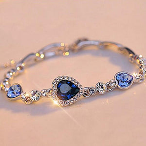 Virtuous Blue Heart Link Bracelet for LEO Love! - BackYourHero
