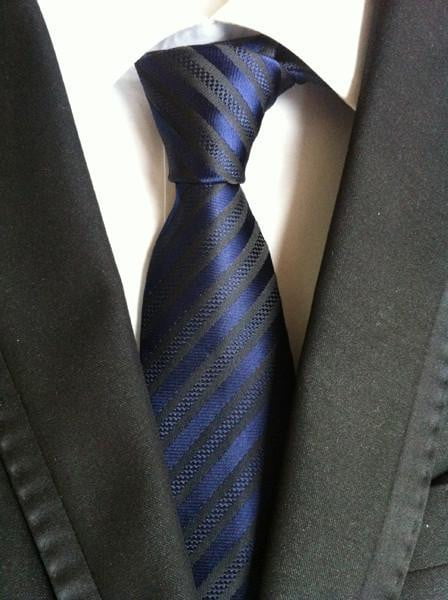 Elegant Thin Blue Line Striped Tie - BackYourHero