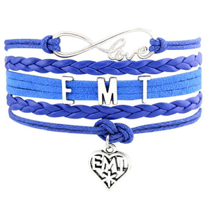 Cute Leather Charm EMS/EMT Bracelet! - BackYourHero