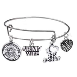Gorgeous Army Wife Charm Bracelet - BackYourHero