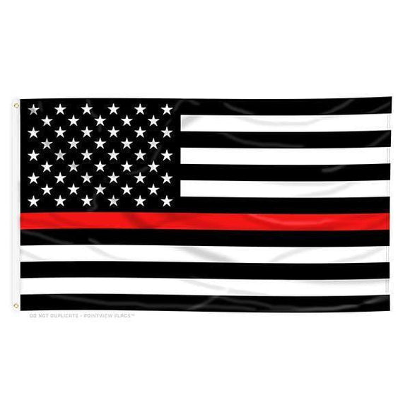 Thin Red Line American Flag With Grommets 3 X 5 Feet - BackYourHero