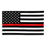 Thin Red Line American Flag With Grommets 3 X 5 Feet - BackYourHero