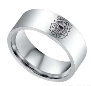 Elegant U.S Coast Guard Ring - Pure Titanium! - BackYourHero