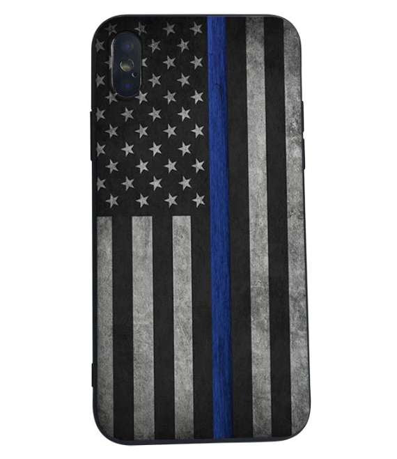 Thin Blue Line Cell Phone Case - Available in iPhone & Samsung sizes! - BackYourHero