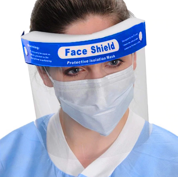 Super Comfortable Full Face Shield - Great for 2nd Tier Extra Protection Over Mask - BackYourHero