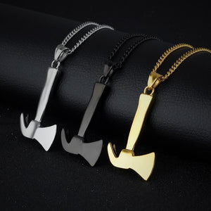 Firefighter's Axe Necklace - Gold, Silver & Black! - BackYourHero