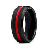 Elegant Thin Red Line Ring - Pure Titanium! - BackYourHero