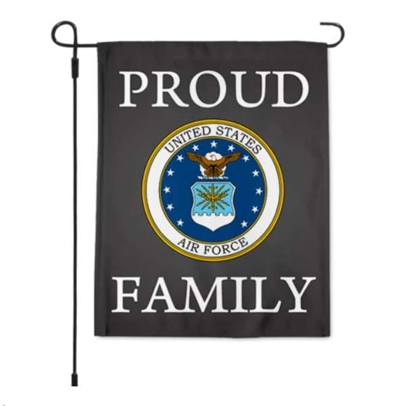 Proud Air Force Family Garden Flag 12.5 X 18 Inches - BackYourHero