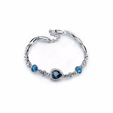 Virtuous Blue Heart Link Bracelet for LEO Love! - BackYourHero