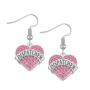 Elegant Dispatcher Engraved Earrings - Available in 3 Colors! - BackYourHero