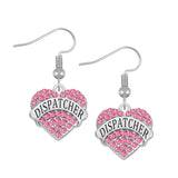 Elegant Dispatcher Engraved Earrings - Available in 3 Colors! - BackYourHero