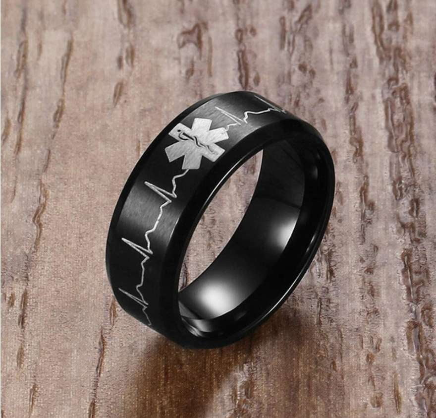 EMS EMT Ring Medical Symbol for Paramedic Support, Awareness & Support ...