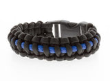 Thin Blue Line Paracord Survival Police Bracelet - BackYourHero