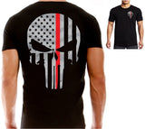 Thin Red Line Men's Punisher T Shirt - BackYourHero