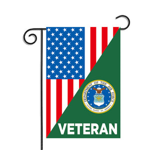 US Air Force Veteran Garden Flag 12.5 X 18 Inches - BackYourHero