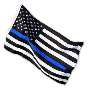 Thin Blue Line American Flag With Grommets 3 X 5 Feet - BackYourHero