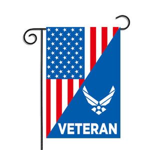 USAF Veteran Air Force Garden Flag 12.5 X 18 Inches - BackYourHero