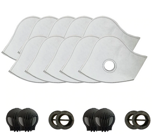 10 Pack Filter Replacement for Face Masks - Includes 4 Valves - BackYourHero